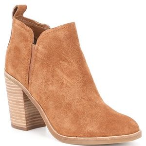 Dolce Vita Cognac Suede Ankle Bootie